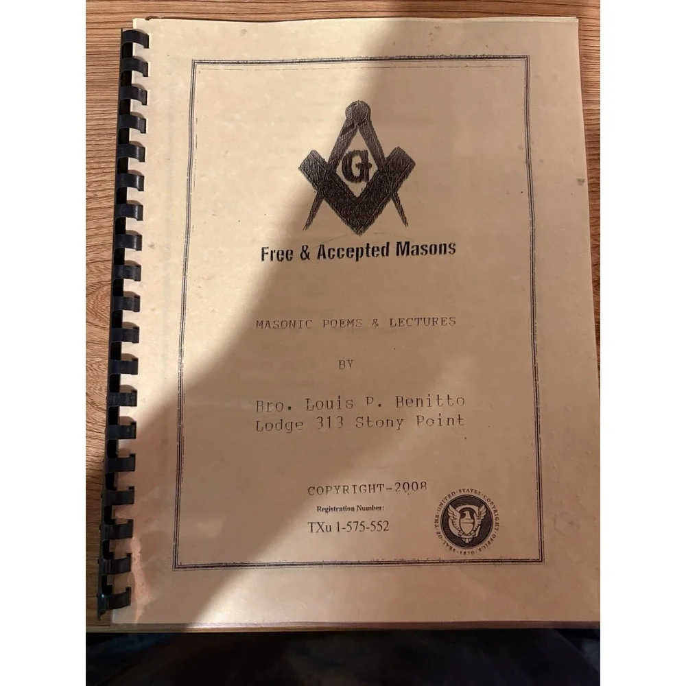 Free & Accepted Masons Masonic Poems & Lectures Spiral Bound 2008 Stony Point NY